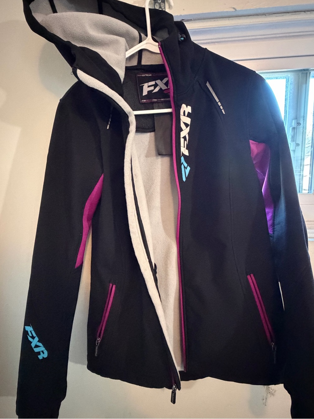 FXR Women's Black Ski Jacket with Magenta Accents